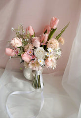 Pink Tulip Rose Bouquet 30cmW