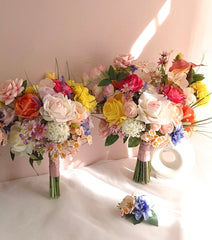 Wildflower Rose Ranunculus Bouquet 38cmW