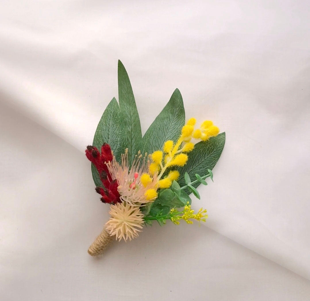 Native Wedding Buttonhole Pinhole Boutonniere
