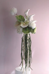 Anthurium Lily Amaranthus Wedding Bouquet 33cmW
