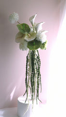 Anthurium Lily Amaranthus Wedding Bouquet 33cmW