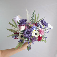 Lavender White Purple Dusty Pink Wedding Bouquet