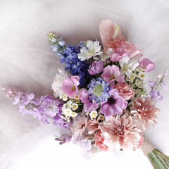 Pastel Dahlia Cosmos Artificial Flower Arrangement