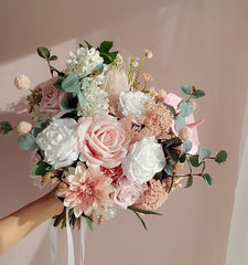 Rose Dahlia Wedding Bridal Bouquet 