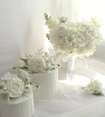 White Rose Dahlia Bouquet