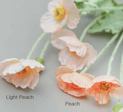 Artificial Poppy Flower Stem 60cmH