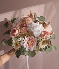Dahlia Rose Wedding Bouquet 38cmW