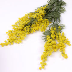 Artificial Wattle Spray, Mimosa Spray 85cmH