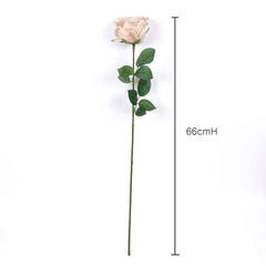 Artificial Garden Rose Stem 66cmH