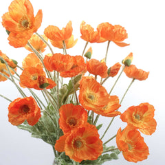 Artificial Poppy Flower Stem 60cmH