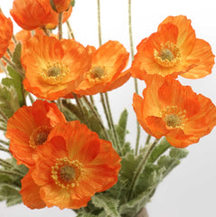 Artificial Poppy Flower Stem 60cmH