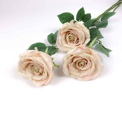 Artificial Garden Rose Stem 66cmH