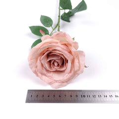 Big Head Artificial Garden Rose Stem 66cmH