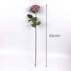 Big Head Artificial Garden Rose Stem 63cmH