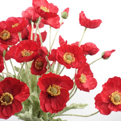 Artificial Poppy Flower Stem 60cmH