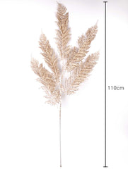 Artificial Gold Fern Leaf Spray 110cmH