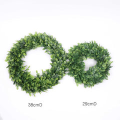 Artificial Boxwood Wreath 38cmD