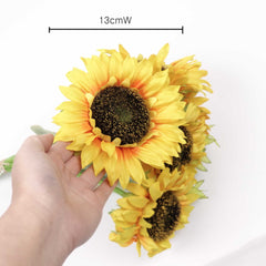 7 Heads Sunflower Bouquet 39cmH x 22cmW