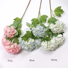 3H Real-touch Snowball Hydrangea Stem 71cmH