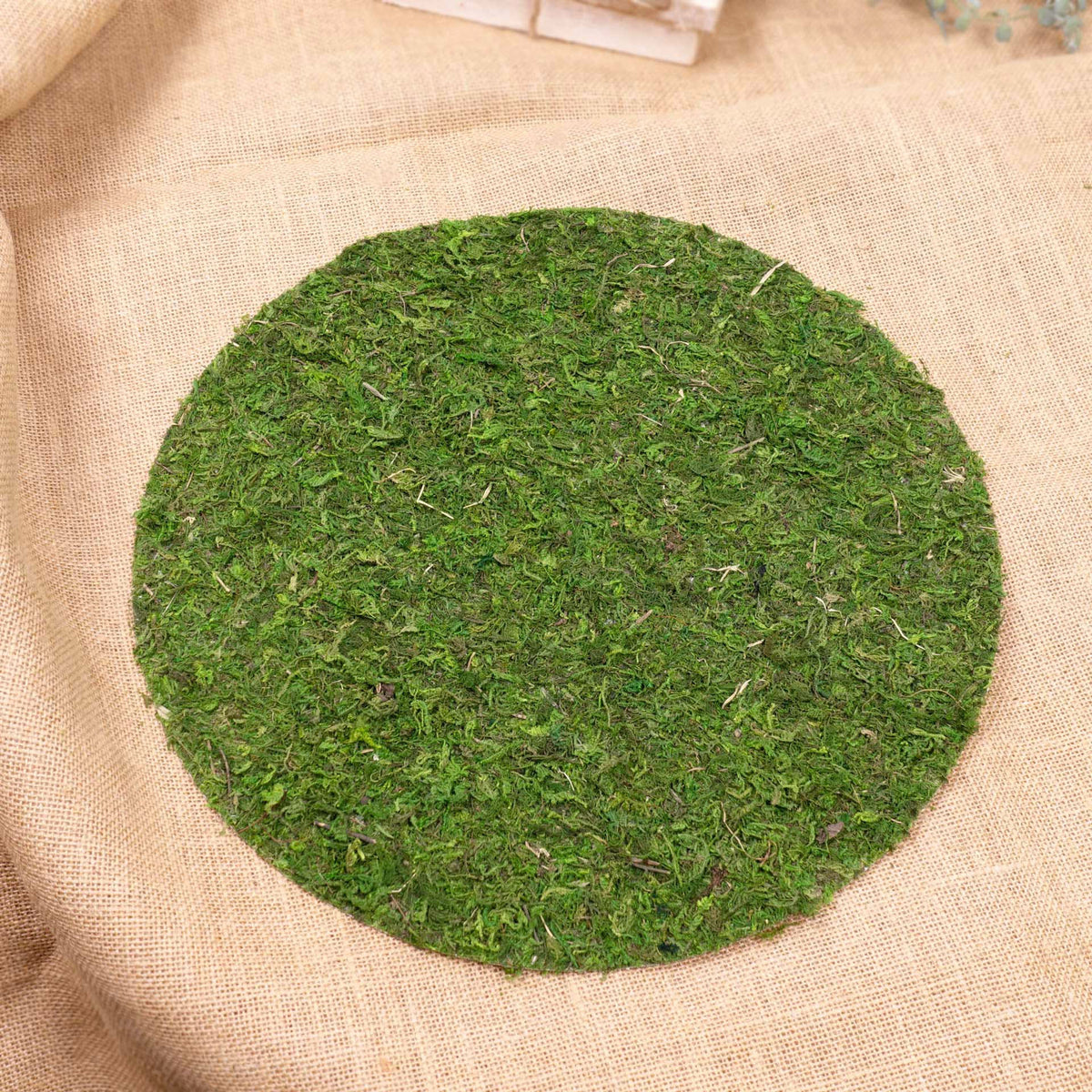 Artificial Moss Mat Sticker 35cmD Round-shaped