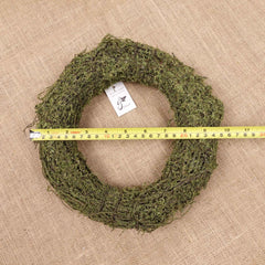 Natural Dried Green Moss Wreath 25cmD, 30cmD