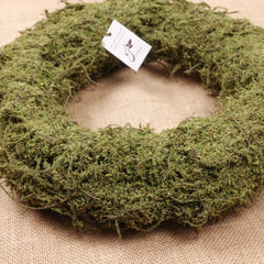 Natural Dried Green Moss Wreath 25cmD, 30cmD