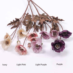 Artificial Poppy Flower Stem 60cmH