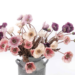 Artificial Poppy Flower Stem 60cmH