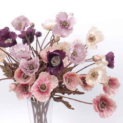 Artificial Poppy Flower Stem 60cmH