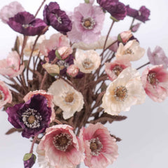 Artificial Poppy Flower Stem 60cmH