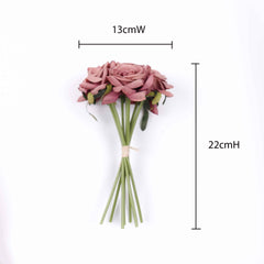 7 Heads Rose Bouquet 22cmH x 13cmW