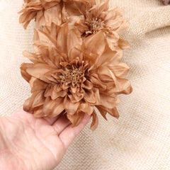 3H Dried-look Artificial Dahlia 65cmH