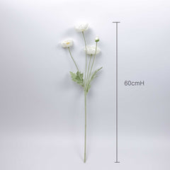 Artificial Poppy Flower Stem 60cmH