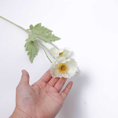 Artificial Poppy Flower Stem 60cmH