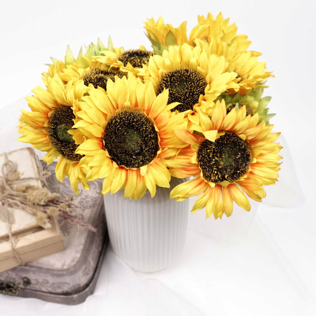 7 Heads Sunflower Bouquet 39cmH x 22cmW