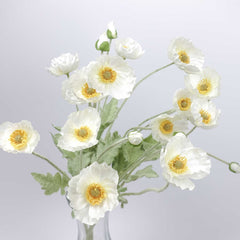 Artificial Poppy Flower Stem 60cmH