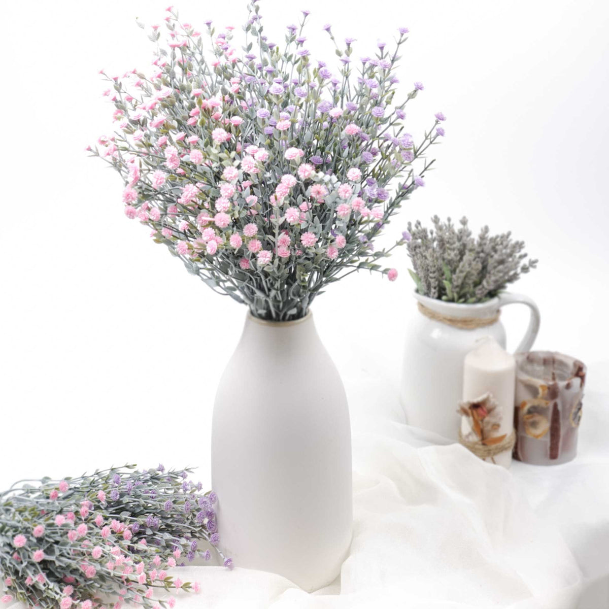 2 Bunches Baby's Breath Flower 35cmH Artificial Gypsophila