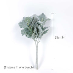 2 Stems Artificial Dusty Miller 35cmH