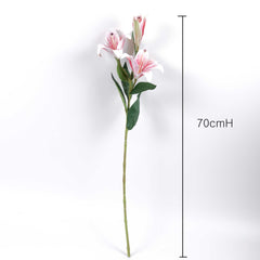 3 Heads Artificial Lily Flower 70cmH