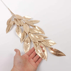 Gold Magnolia Leaf Spray 70cmH