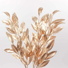 Gold Magnolia Leaf Spray 70cmH