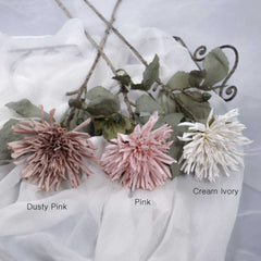 Dried-look Spider Mum Chrysanthemum Stem 61cmH