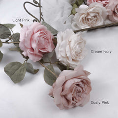 Dried-look Artificial Rose Stem 56cmH