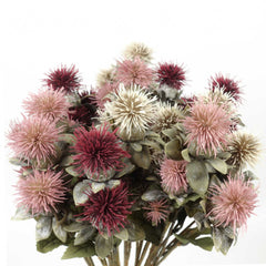 5 Heads Artificial Thistle Spray 73cmH