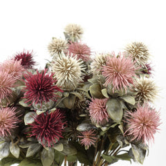 5 Heads Artificial Thistle Spray 73cmH