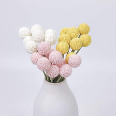 9 Stems Artificial Billy Button Bunch 26cmH