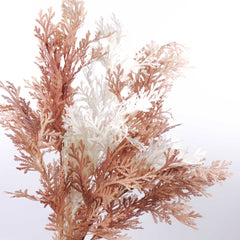 Dried-look Coral Leaves Spray 110cmH