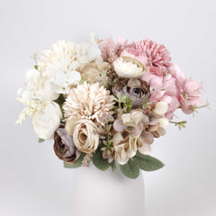 Hydrangea, Ranun, Mum Mix Bouquet 24cmH x 15cmW