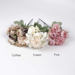 Hydrangea, Ranun, Mum Mix Bouquet 24cmH x 15cmW