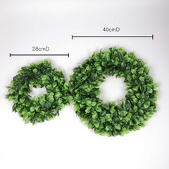 Artificial Leaf Wreath (28cmD, 40cmD)